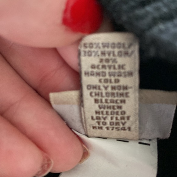 UGG FOR MEN ribbed wool hat beanie toque black logo label one size - Picture 4 of 6